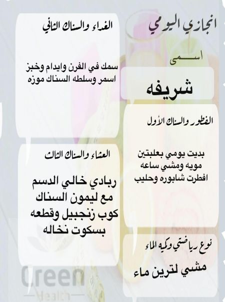 بديت يومي بعلبتين مويه 
ومشي ساعه 
افطرت حليب قل...