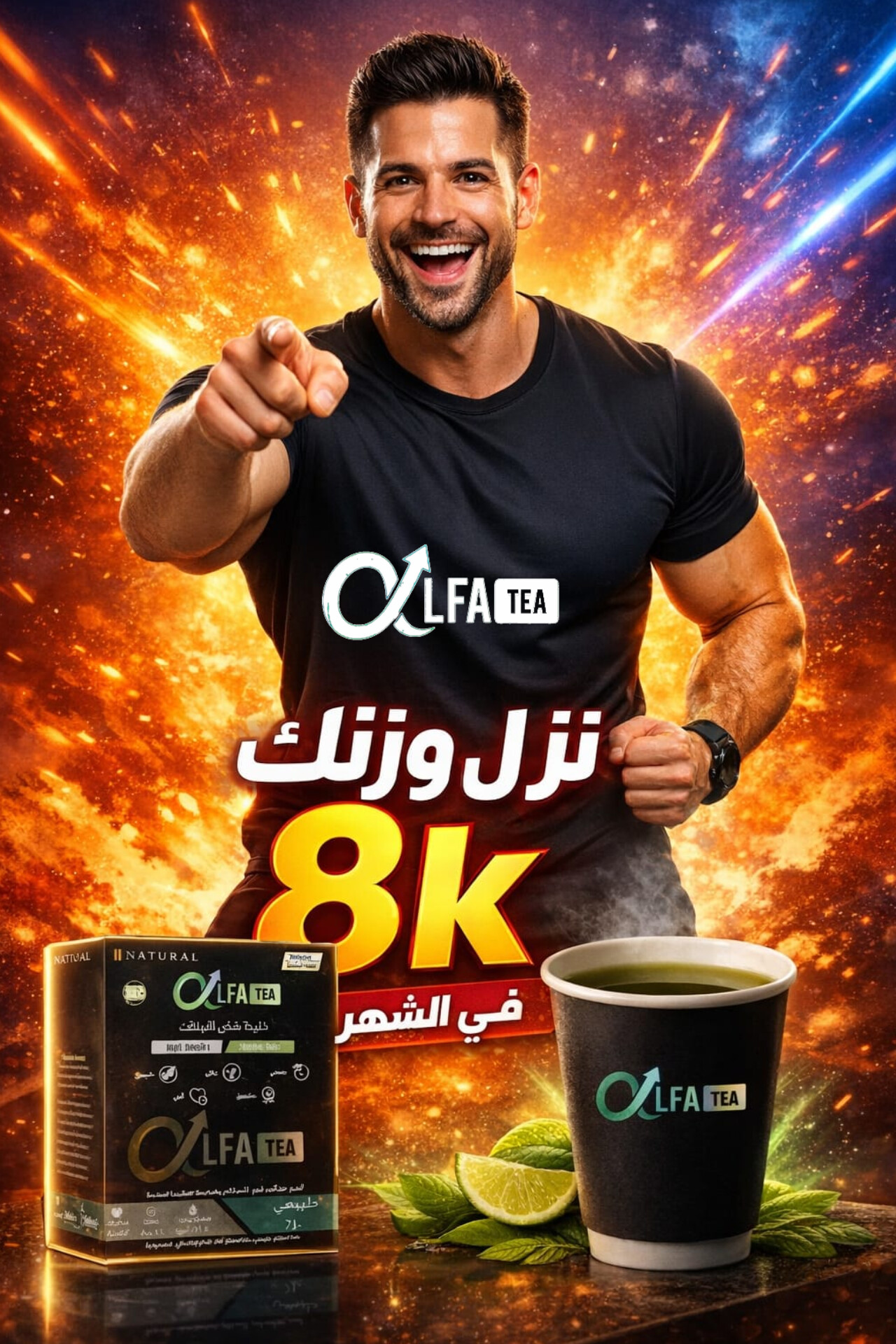 شاي الفا للعناية بالجسم والرشاقة